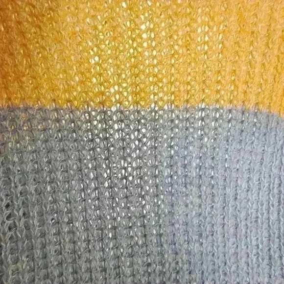 American Eagle Women's Knit Chunky Multicolored Striped Wool Fall Sweater Large - Picture 9 of 11